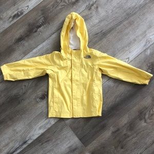 The North Face toddler yellow raincoat 4t